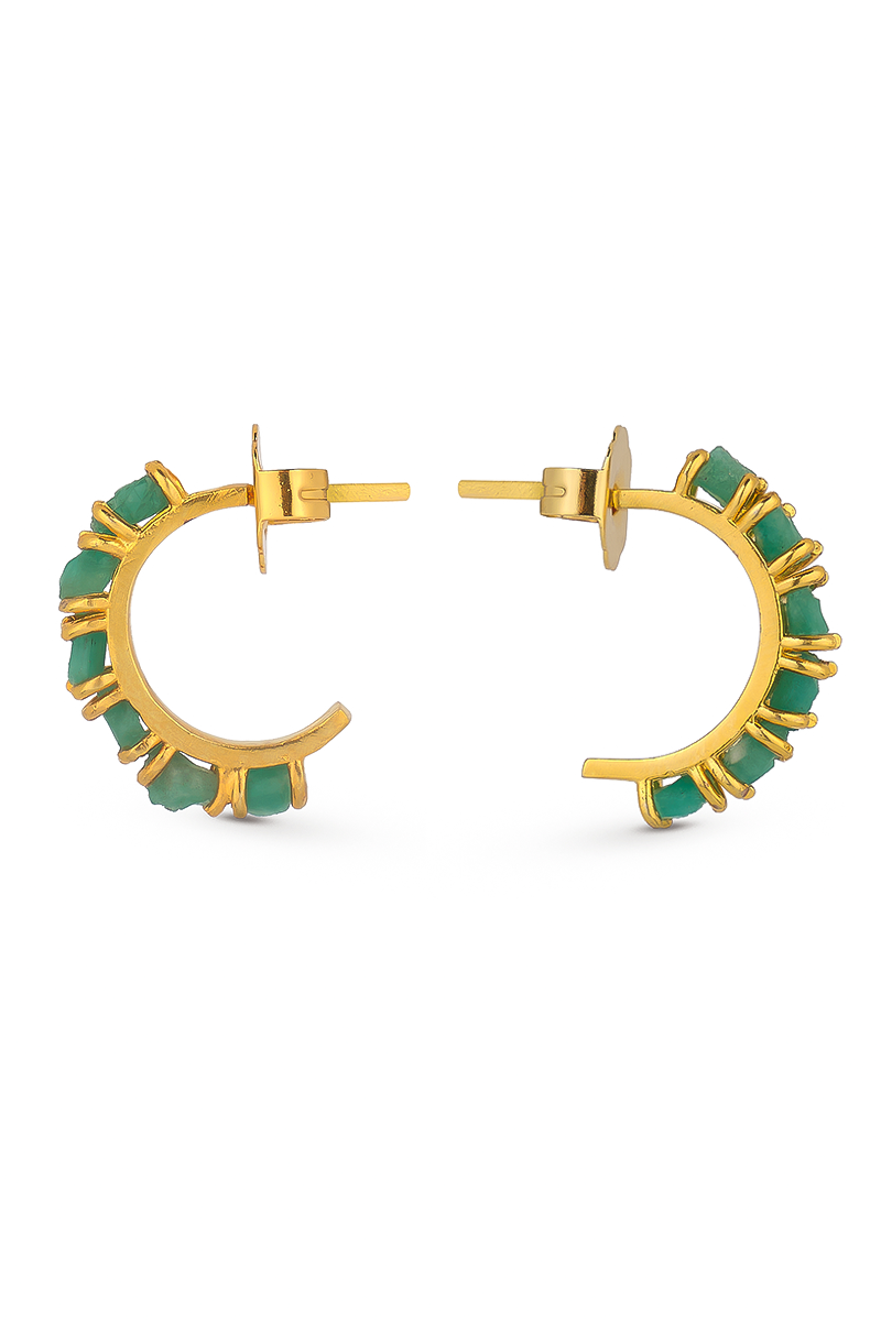 Gold tennis hoop earrings by Fenomena featuring sleek, circular design perfect for everyday wear and stylish accessorizing.