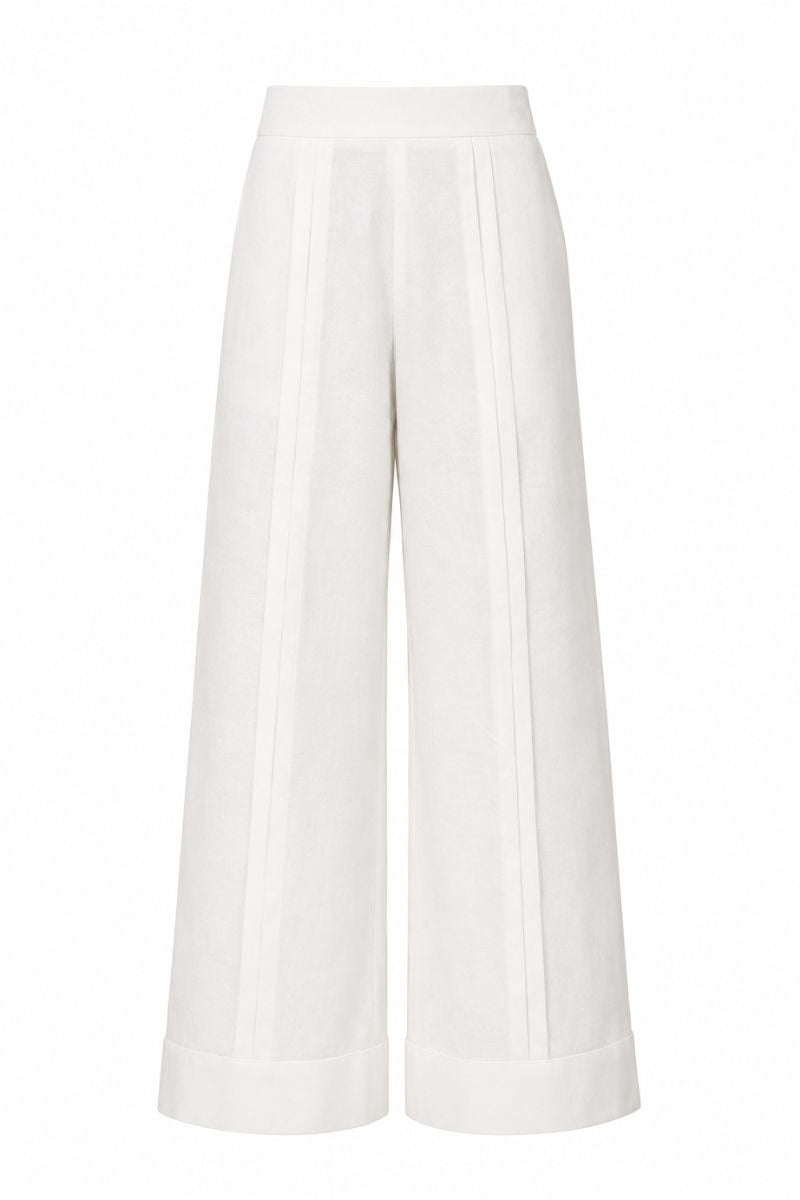 Ivory Terra Pants by Ana + Maria displayed on a mannequin, showcasing relaxed fit and stylish design.