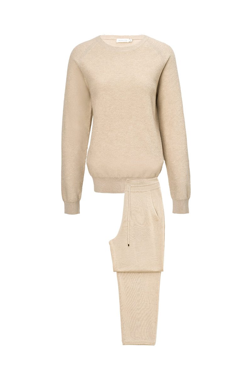 TERRA WOMEN'S KNIT SET IN BEIGE