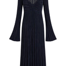 Navy Terry maxi dress by Maccapani, featuring a relaxed fit and casual style, displayed on a hanger.