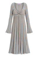 Maccapani Terry Maxi Dress in sky and sand colors, flowing fabric, sleeveless design, perfect for summer or casual wear.