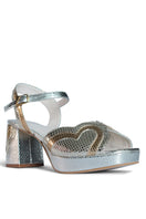 Terry de Havilland Esme Gold heels with gold metallic finish and elegant pointed toe design.