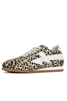 Terry de Havilland leopard print flats sneaker with sleek design and pointed toe, featuring bold animal pattern.