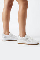 White Terry de Havilland jogger bolt flats with sleek design, featuring a minimalist style and comfortable fit.
