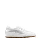 White Terry de Havilland jogger bolt flats with sleek design and minimal detailing, shown from a side angle.