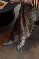 ALTA Simone Silver Craft Flats with pointed toes and metallic finish, featuring sleek design and comfortable slip-on style.