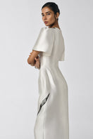 Tiny Ink The Inner Flame Iris midi dress in white, featuring a flowing fabric and elegant design suitable for casual or formal wear.