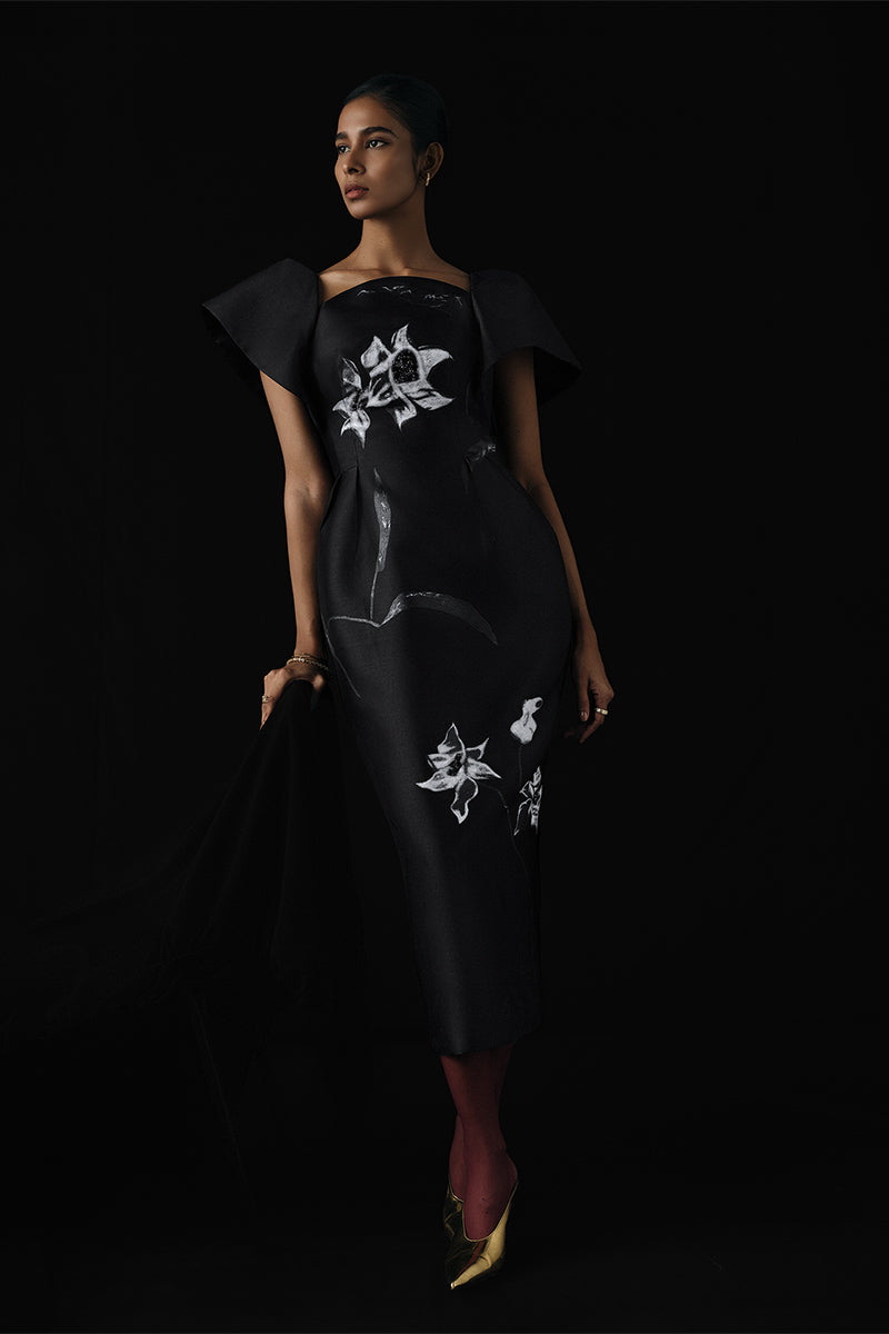 THE TWIST ORCHID MIDI DRESS