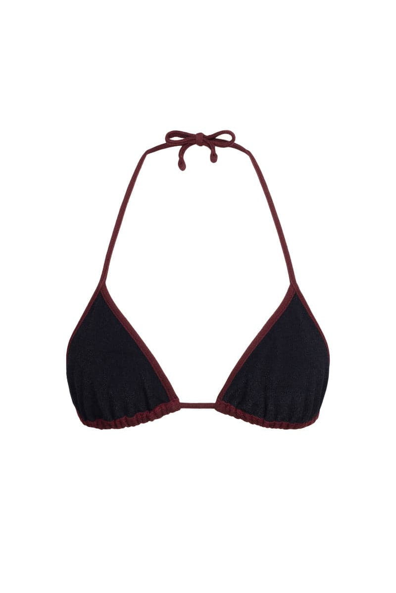 THE COCO TERRY TRIANGLE TOP AND BRIEF REVERSIBLE BIKINI - CULT MIA
