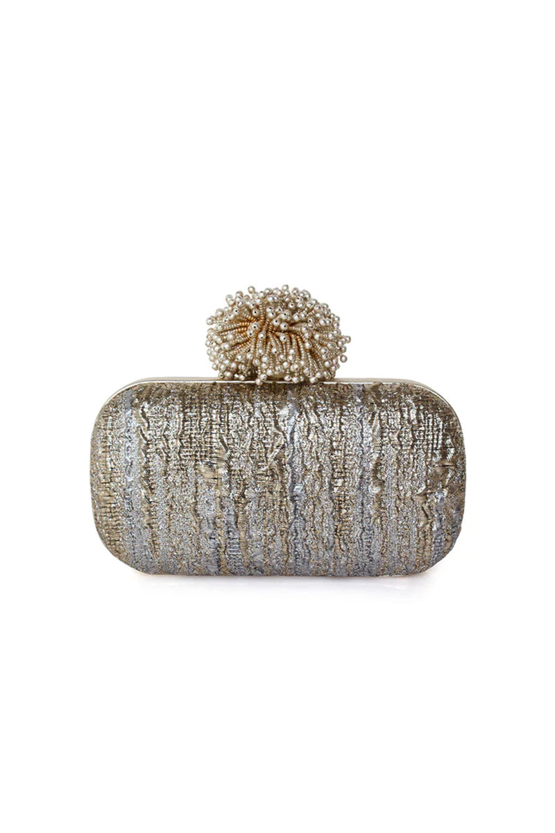 DAHLIA ON AURORA BOX CLUTCH - CULT MIA