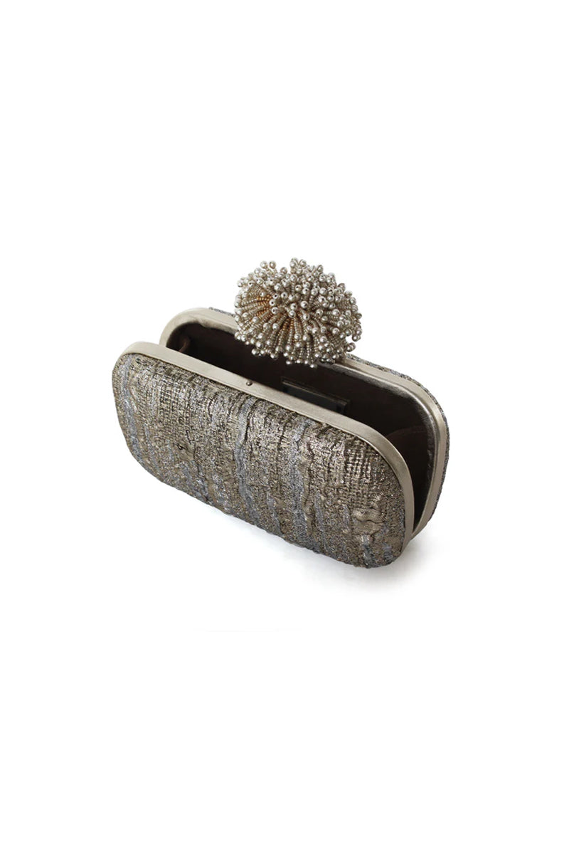 DAHLIA ON AURORA BOX CLUTCH - CULT MIA