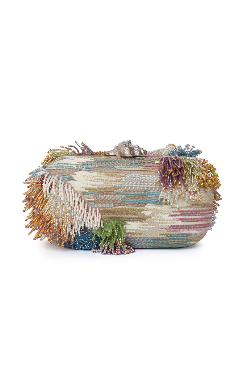 Sarah's Bag Lush Pastel Box Clutch featuring a pastel-colored, rectangular design with a sleek, elegant appearance.