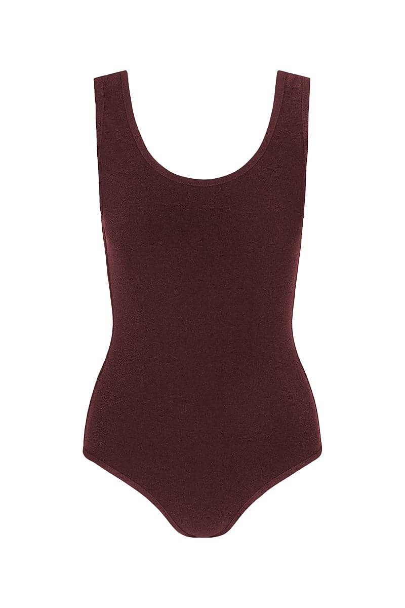 Reversible Talia Collins THE COCO TERRY CLASSIC swimsuit in a stylish design, shown from the front.
