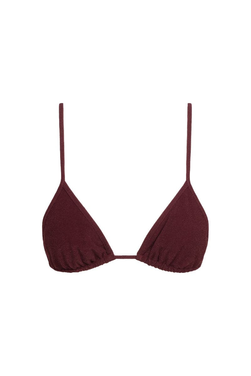 THE COCO TERRY TRIANGLE TOP AND BRIEF REVERSIBLE BIKINI - CULT MIA