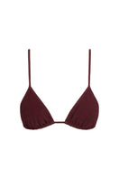 Reversible bikini top and brief set from Talia Collins featuring The Coco Terry triangle design, shown from the front.