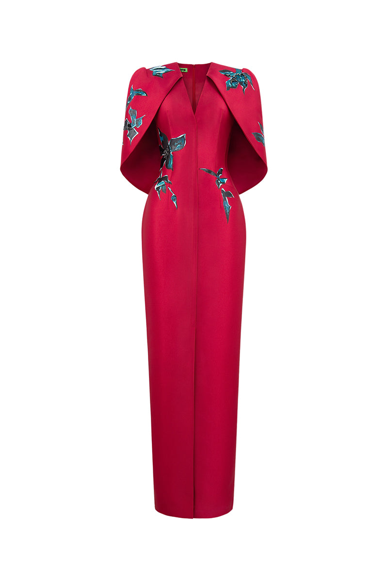 THE INVISIBLE CURVES ORCHID GOWN DRESS
