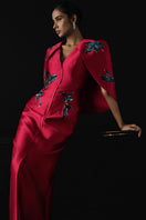 Red orchid gown dress by Tiny Ink featuring a flowing silhouette and elegant design, perfect for formal occasions.
