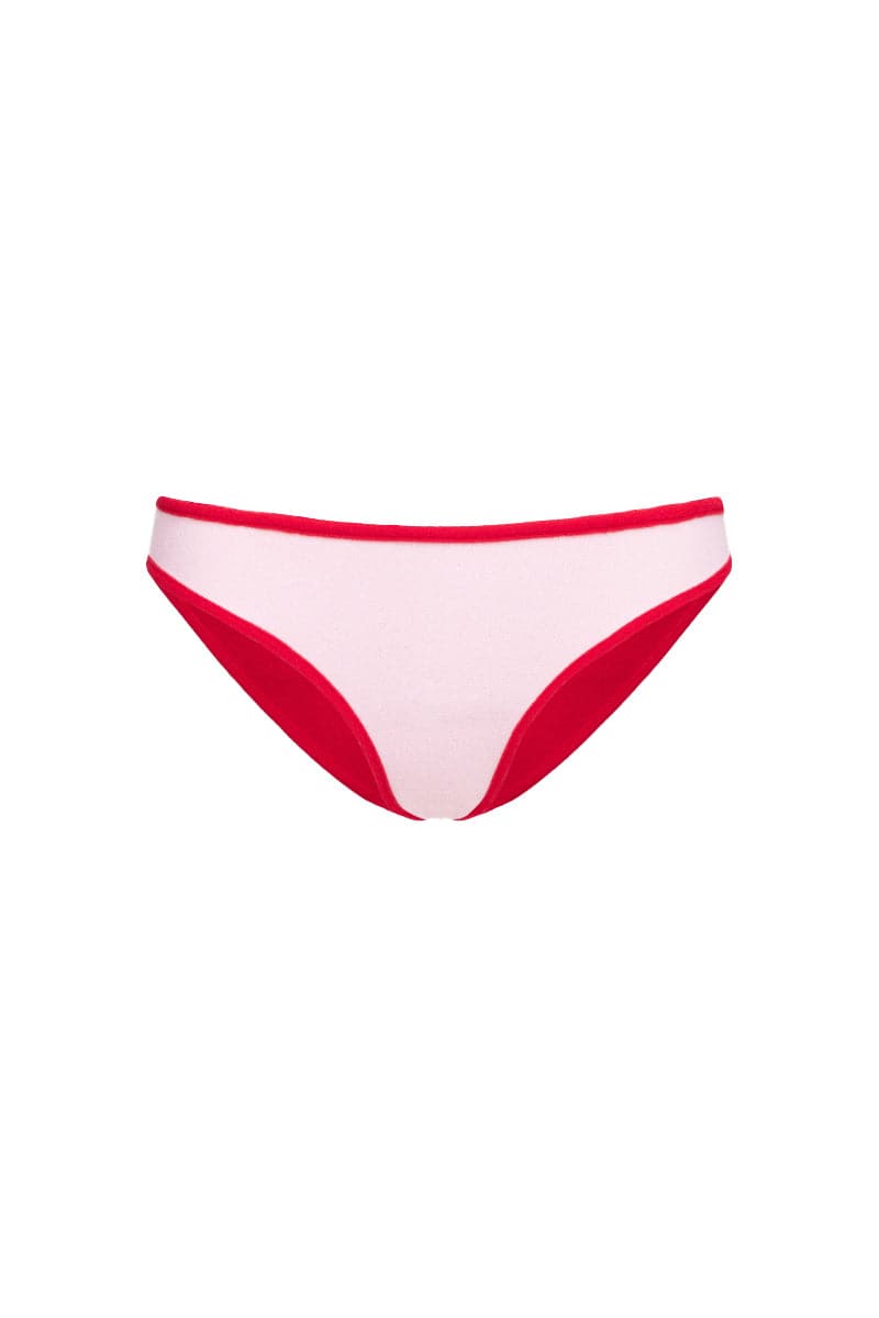 THE RED TERRY ATHLETIC TOP AND BRIEF REVERSIBLE BIKINI - CULT MIA