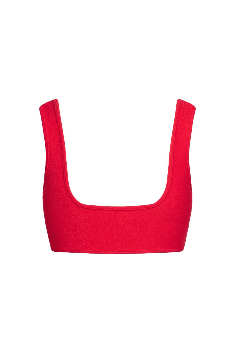 THE RED TERRY ATHLETIC TOP AND BRIEF REVERSIBLE BIKINI - CULT MIA