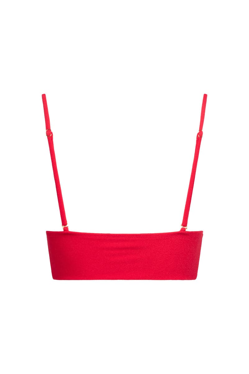 THE RED TERRY BRALETTE AND POCKET SKIRT SET - CULT MIA