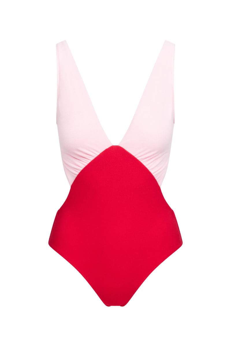 THE RED TERRY KATE SWIMSUIT - CULT MIA