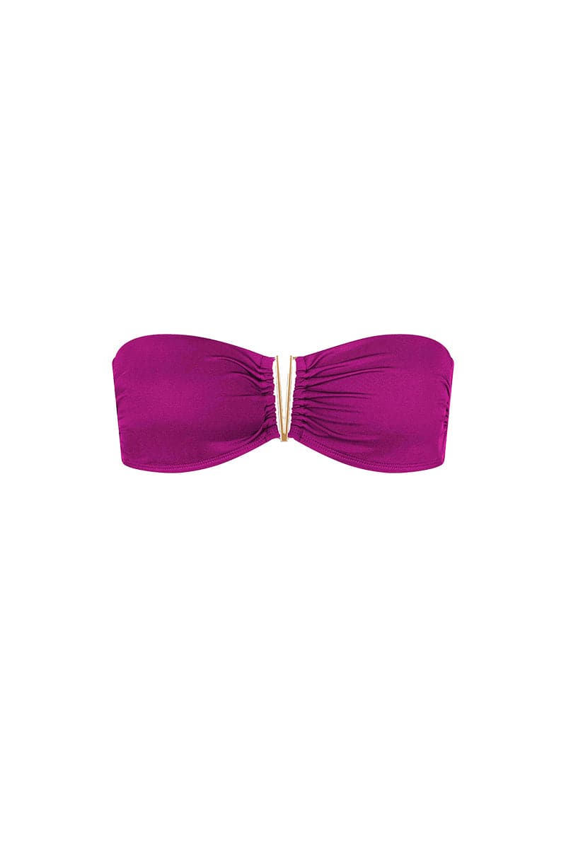 THE COLOR BLOCK STRAPLESS TOP AND BRIEF BIKINI - CULT MIA