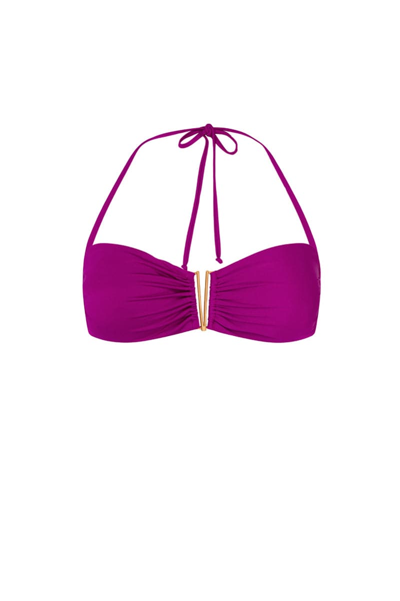 THE COLOR BLOCK STRAPLESS TOP AND BRIEF BIKINI - CULT MIA