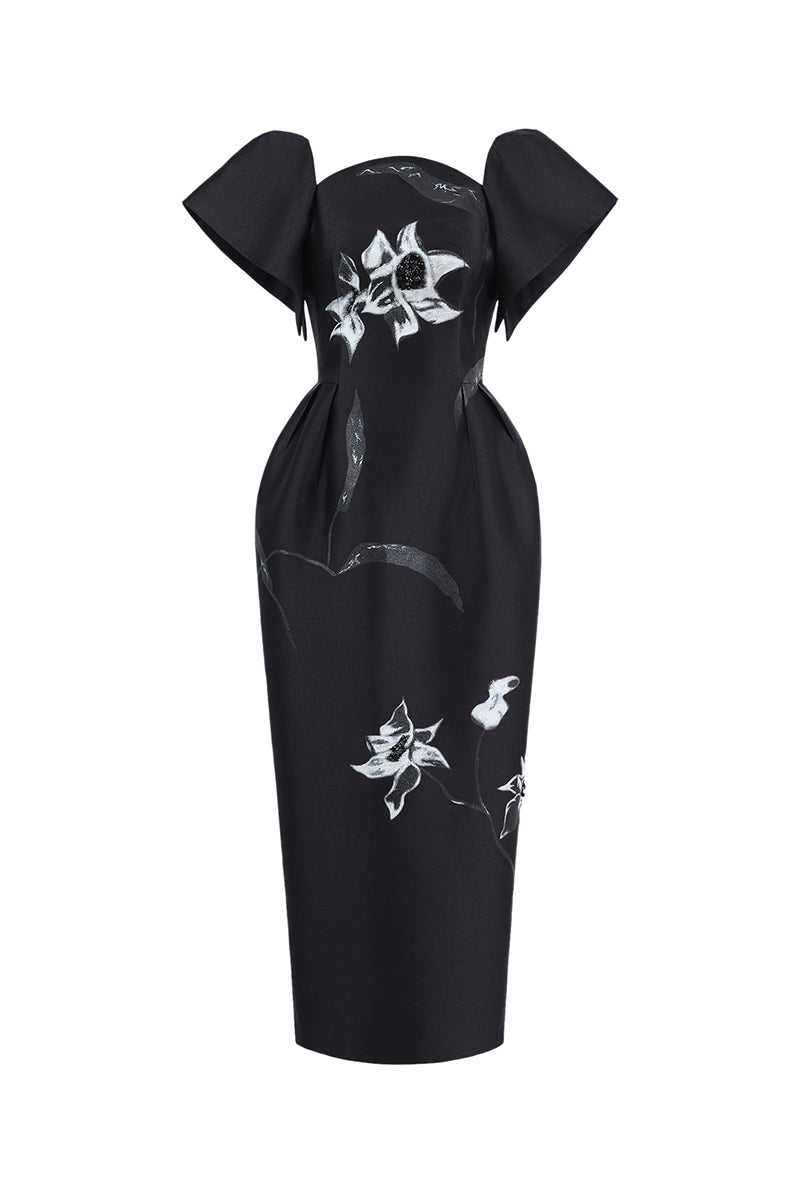 THE TWIST ORCHID MIDI DRESS