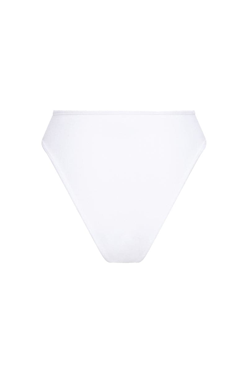 THE WHITE TERRY ATHLETIC TOP AND BRIEF BIKINI - CULT MIA