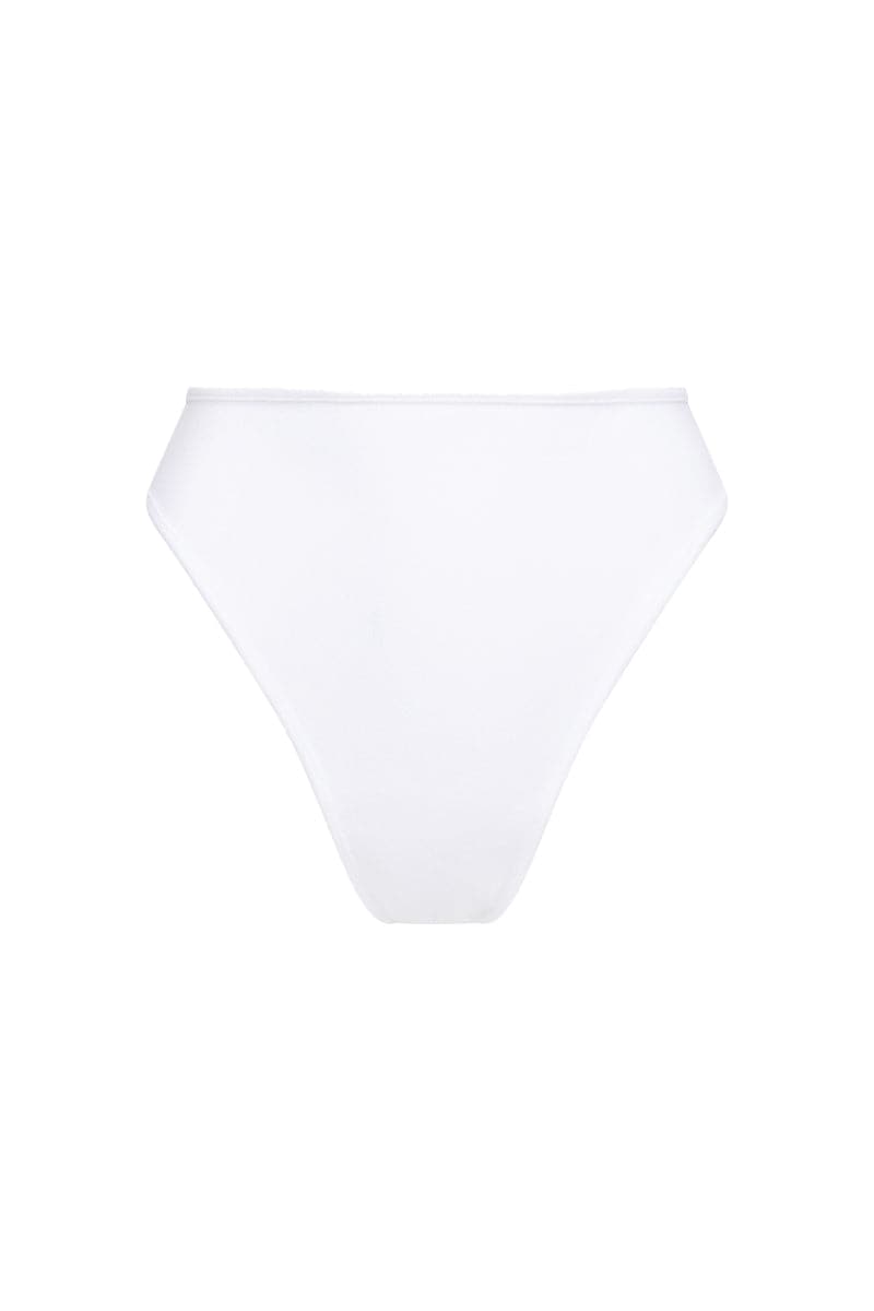 THE WHITE TERRY ATHLETIC TOP AND BRIEF BIKINI - CULT MIA