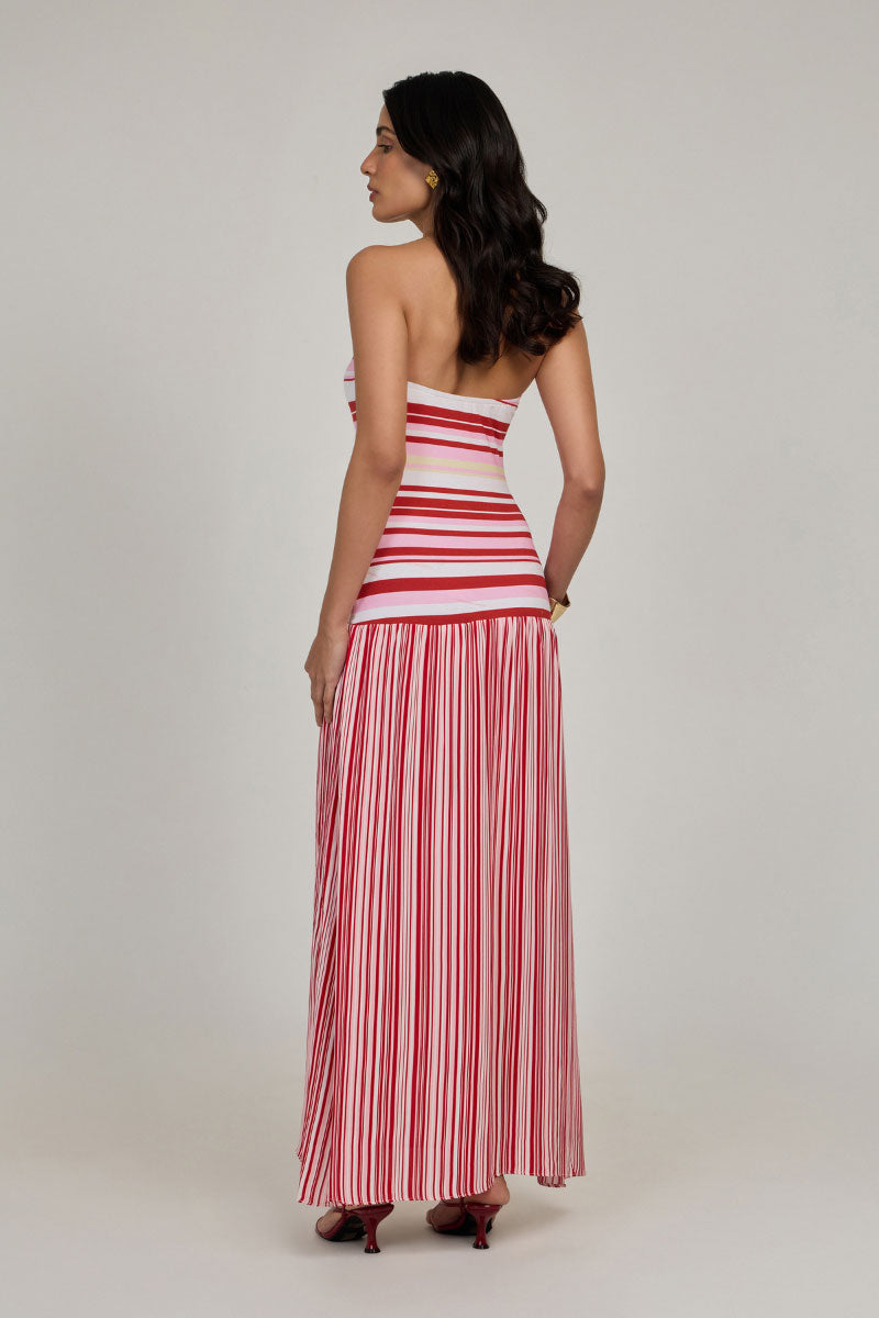 Light blue Thea Maxi Dress by Summer Away featuring a flowing silhouette and sleeveless design, perfect for summer wear.