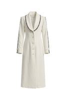 Off-white Thread Coat by Stolen Stores featuring a stylish, modern design with a tailored fit and textured fabric.