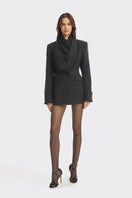 Black Thread suit blazer by Stolen Stores, featuring a tailored fit and classic design, shown on a model.