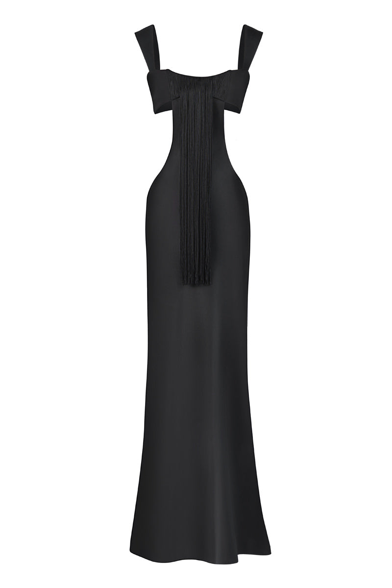 MS. HEART BLACK OPEN BACK DRESS | CULT MIA