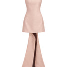 Dusty rose Stolen Stores thread fringe mini dress featuring a stylish fringe detail and a fitted silhouette.