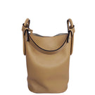 ISIDORA MALVA Tierralta leather tote bag in camel color, stylish shoulder bag with sturdy handles and spacious interior.