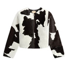 ZUT Tokyo jacket in black and white cowhide with a stylish, modern design, featuring a sleek leather finish and tailored fit.