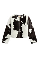 ZUT Tokyo jacket in black and white cowhide with a stylish, modern design, featuring a sleek leather finish and tailored fit.