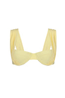Nelblu MAREA blonde bikini top featuring a stylish design and adjustable straps, perfect for beach or poolside wear.