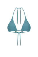 Nelblu SOL Top in Stone Blue bikini, featuring a stylish blue bikini top with adjustable straps and supportive design.