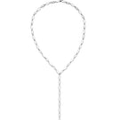 Silver drop necklace from Velvet Desert featuring a sleek, elegant pendant on a delicate chain.