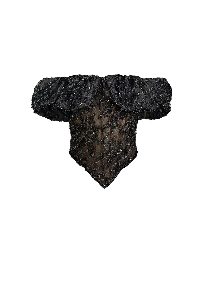 TRACE CORSET IN BLACK