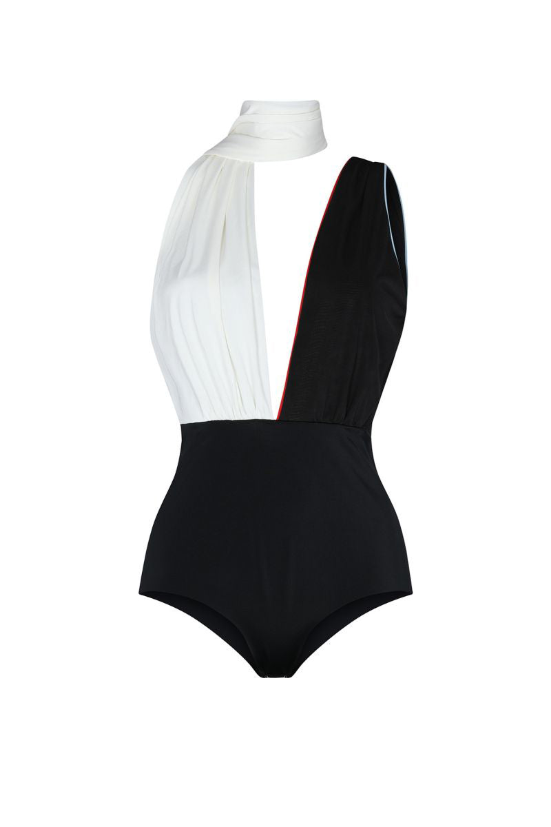 TRANSFORMABLE BODYSUIT IN BLACK AND WHITE - CULT MIA