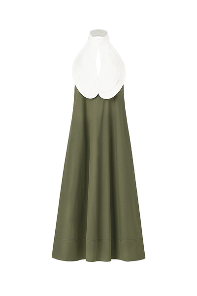 Ana + Maria Tulip Dress in Dusky Green