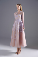 Light purple A-line tulle gown by Rosee de Matin, flowing design with delicate layers and elegant silhouette.