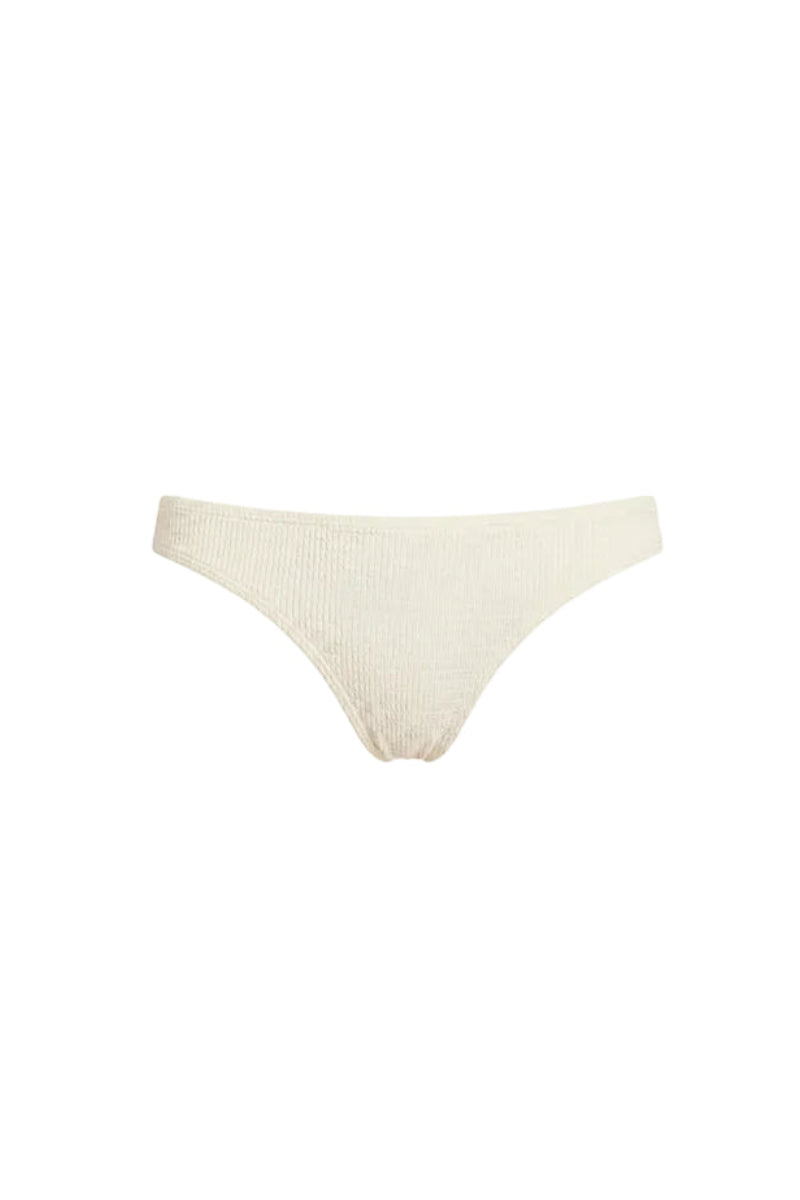 Ivory Tunas bikini bottom by Verdelimon, showcasing a stylish front view of the bikini bottom with a smooth, fitted design.