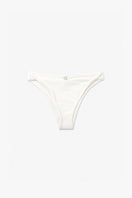Seaquelle cream white bikini top and twisted bikini bottom set, featuring stylish design and comfortable fit.
