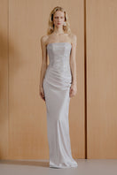 Urban Muse Clarisse gown in grey, elegant full-length dress with flowing fabric and stylish design for formal occasions.