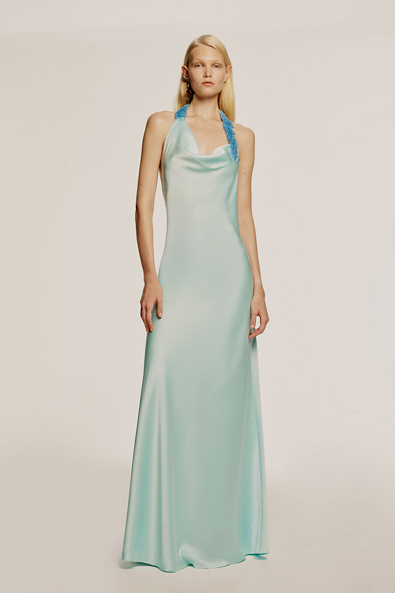 AEGEA MAXI DRESS IN MINT BLUE | CULT MIA
