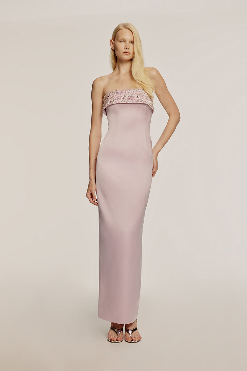 NALANI EMBELLISHED DRESS IN SOFT LILAC